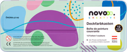 NOVOOO Deckfarbkasten 93933-0008 12 Farben