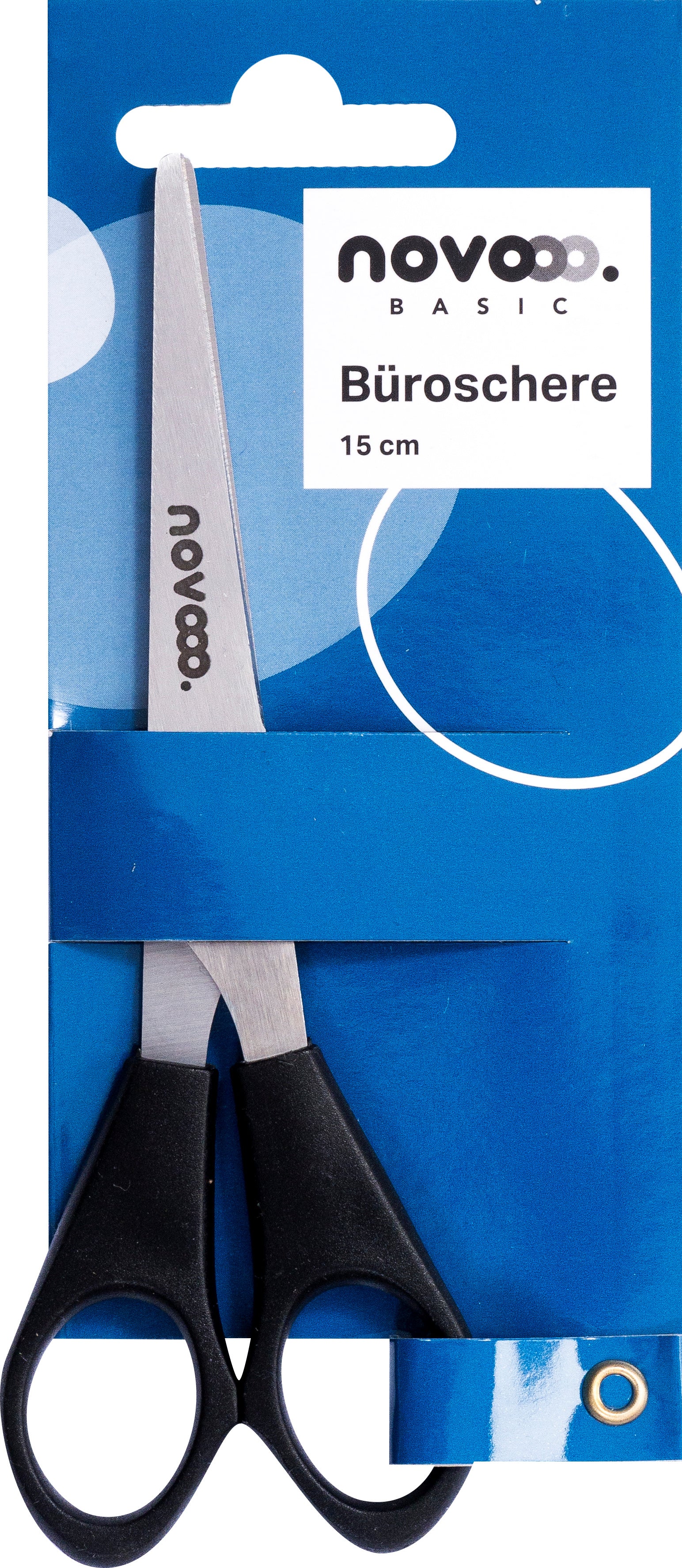 NOVOOO Büroschere 15cm E-131160 MTH für Rechtshänder, schwarz