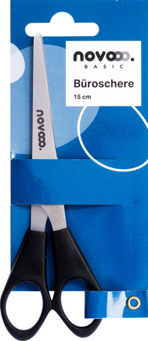 NOVOOO Büroschere 15cm E-131160 MTH für Rechtshänder, schwarz