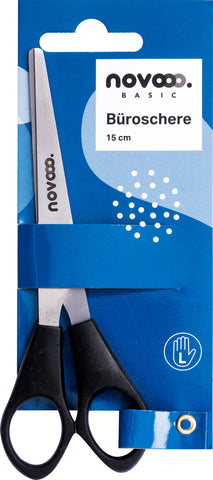 NOVOOO Büroschere 15cm E-131162 MTH für Linkshänder, schwarz
