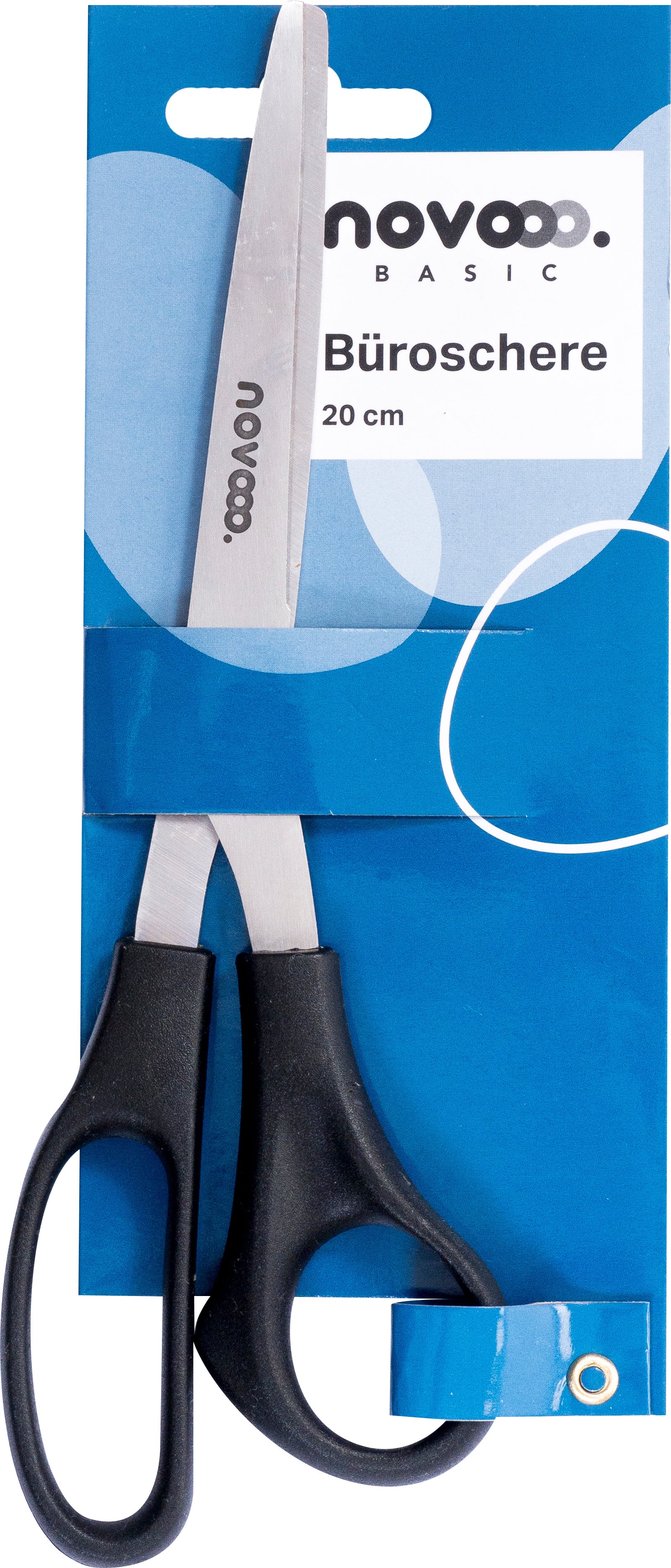 NOVOOO Büroschere 20.4cm E-131181 MTH für Rechtshänder, schwarz