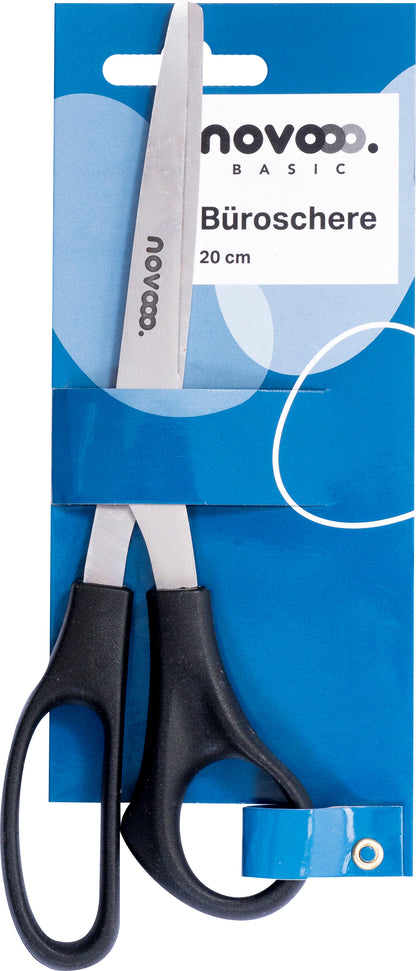NOVOOO Büroschere 20.4cm E-131181 MTH für Rechtshänder, schwarz