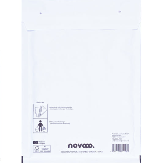 NOVOOO Luftpolstertasche Gr.4 E-1712139 weiss, 200x275mm 100 Stück