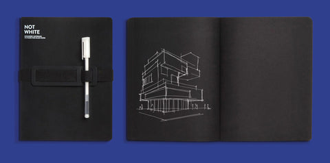 NUUNA Notizbuch Not White A5 54532 Black,blanko,176 S.