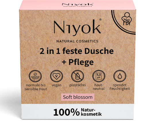 NIYOK Feste Dusche & Pflege Soft Blossom