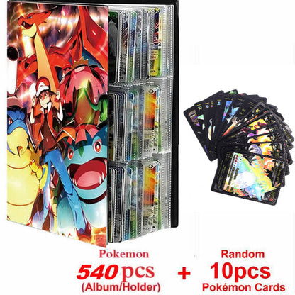 New Pokemon Album Book 540/432 Pieces Anime Characters Game Card Favorites Pokemon Christmas Gift
