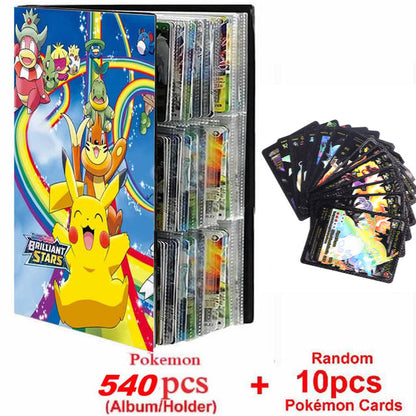 New Pokemon Album Book 540/432 Pieces Anime Characters Game Card Favorites Pokemon Christmas Gift