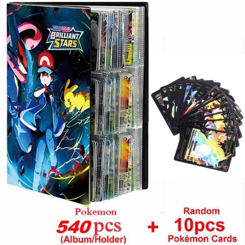 New Pokemon Album Book 540/432 Pieces Anime Characters Game Card Favorites Pokemon Christmas Gift