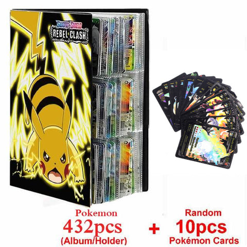 New Pokemon Album Book 540/432 Pieces Anime Characters Game Card Favorites Pokemon Christmas Gift