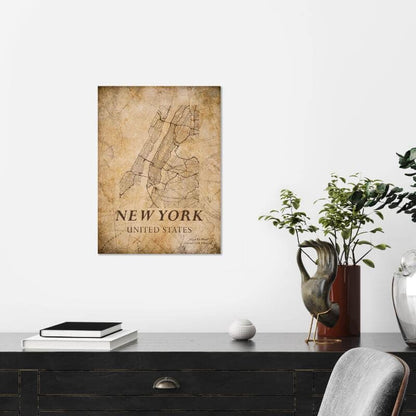 Enjoy The Wood - City Map New York - 🌆  Big Apple Wall Art! 🗽