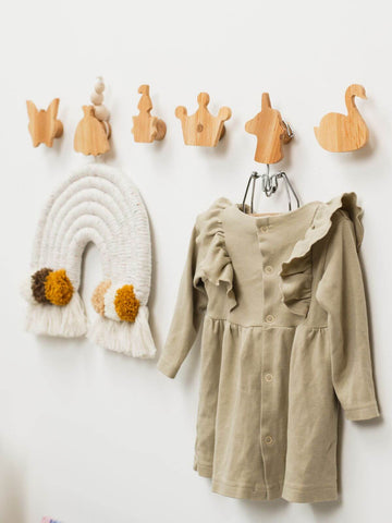 wooden wall hooks for girls room