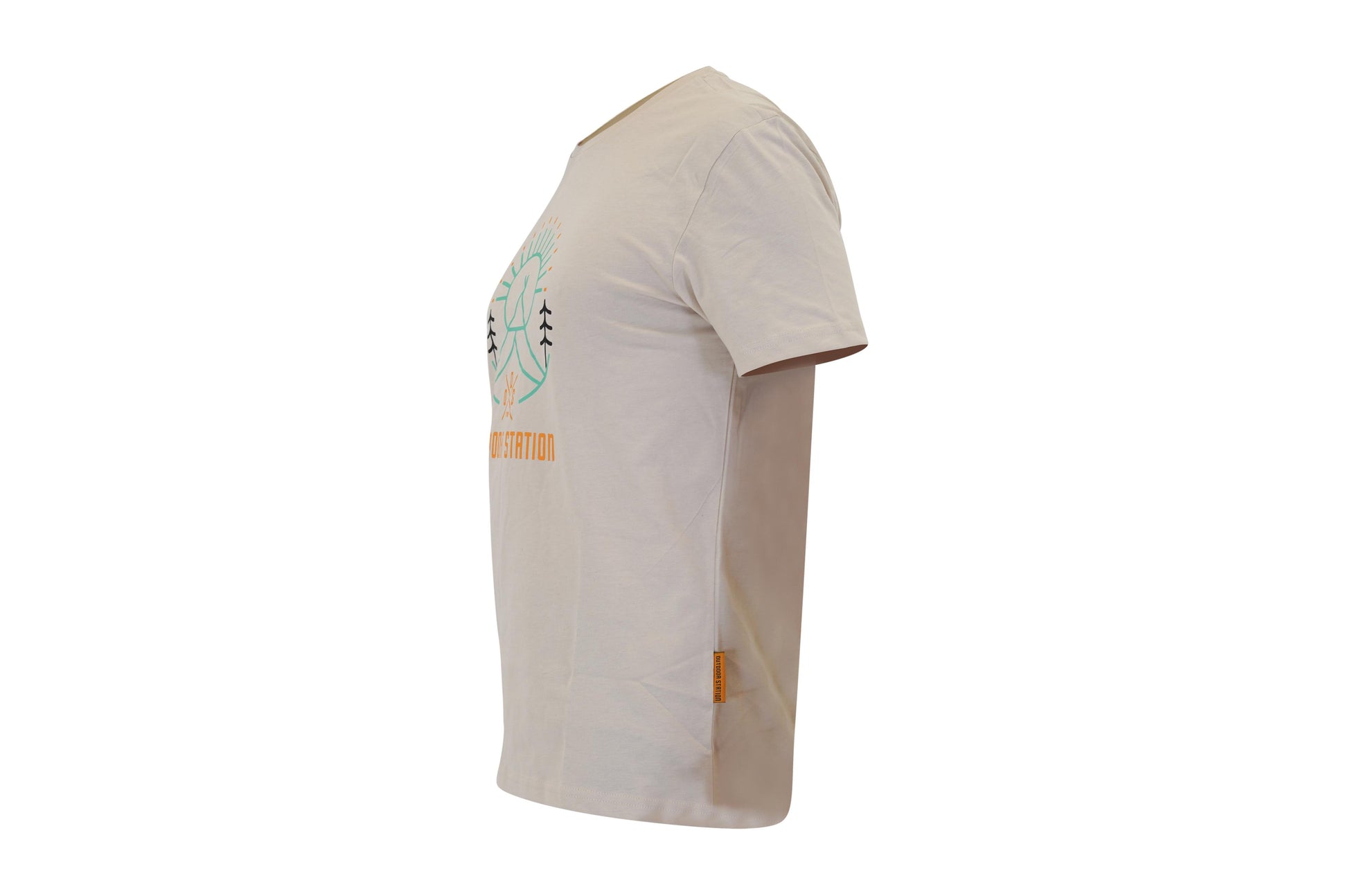 ODS T-Shirt Sun Print Cotton Beige Men