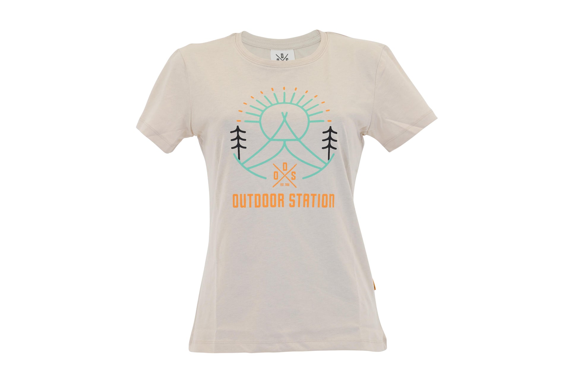 ODS T-Shirt Sun Print Cotton Beige Women