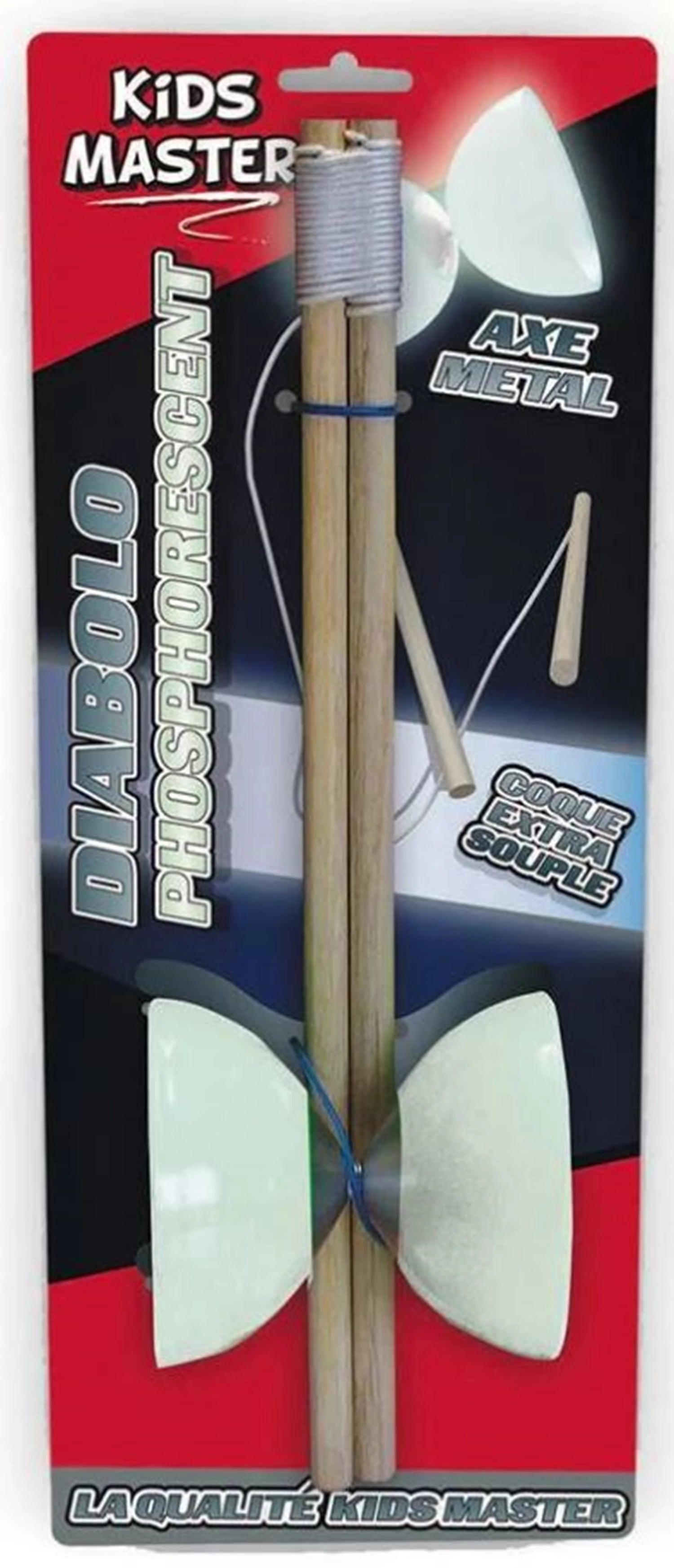 KIDS MASTER DIABOLO PHOSPHORESCENT SUR CARTONNETTE