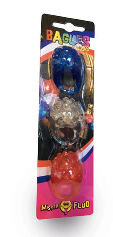 MISTER FLUO BLISTER 3 BAGUES LUMINEUSES BLEU, BLANC, ROUGE