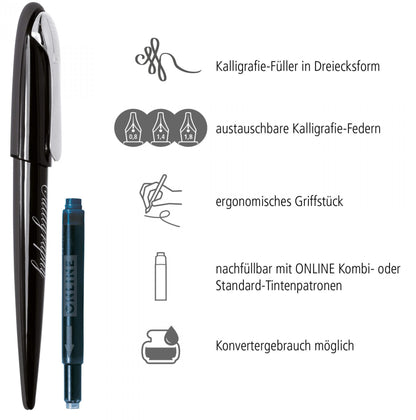 ONLINE Füllhalter Set Air 10010 Black