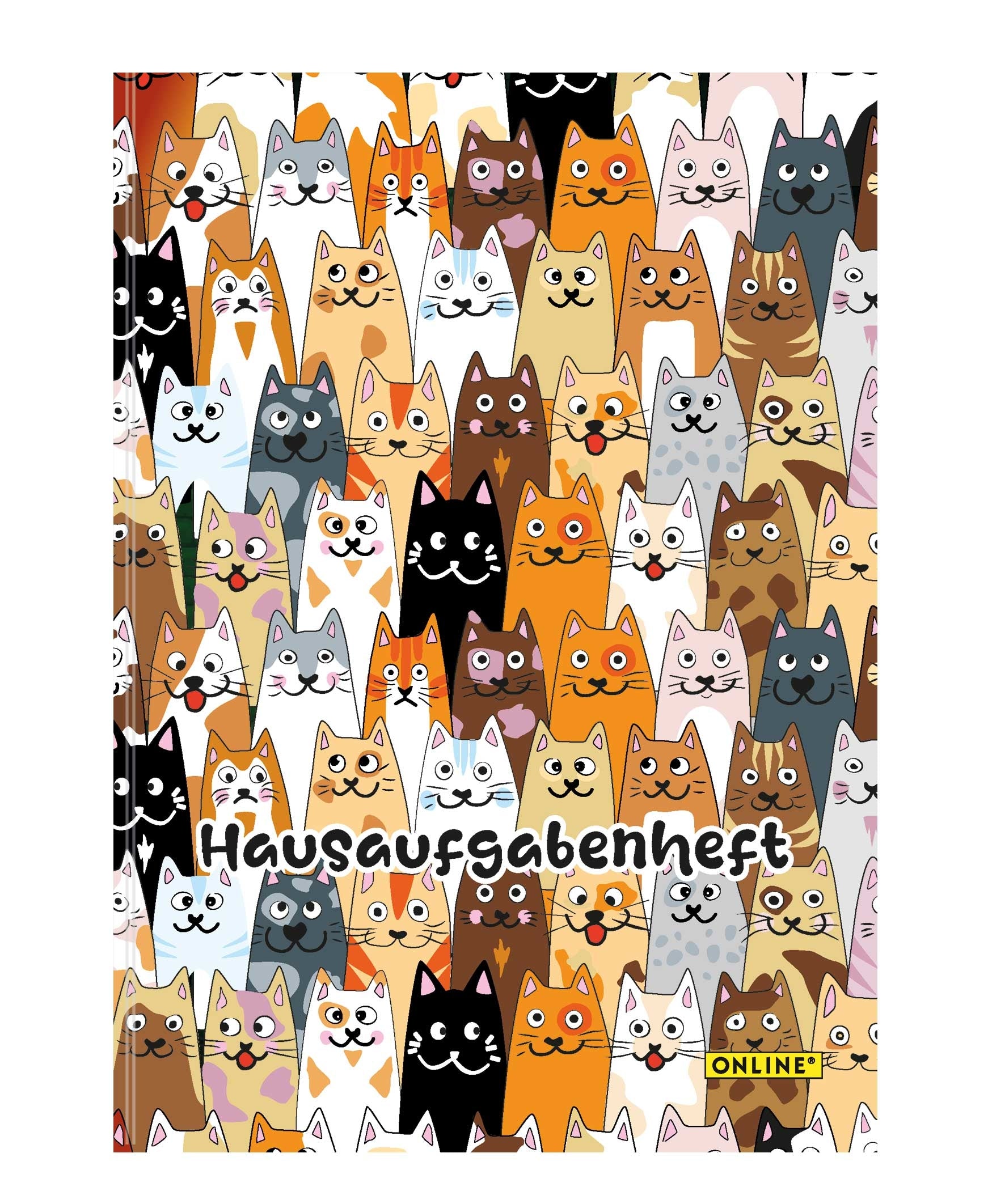 ONLINE Hausaufgabenheft A5 10118/12 Fluffy Cats 48 Blatt