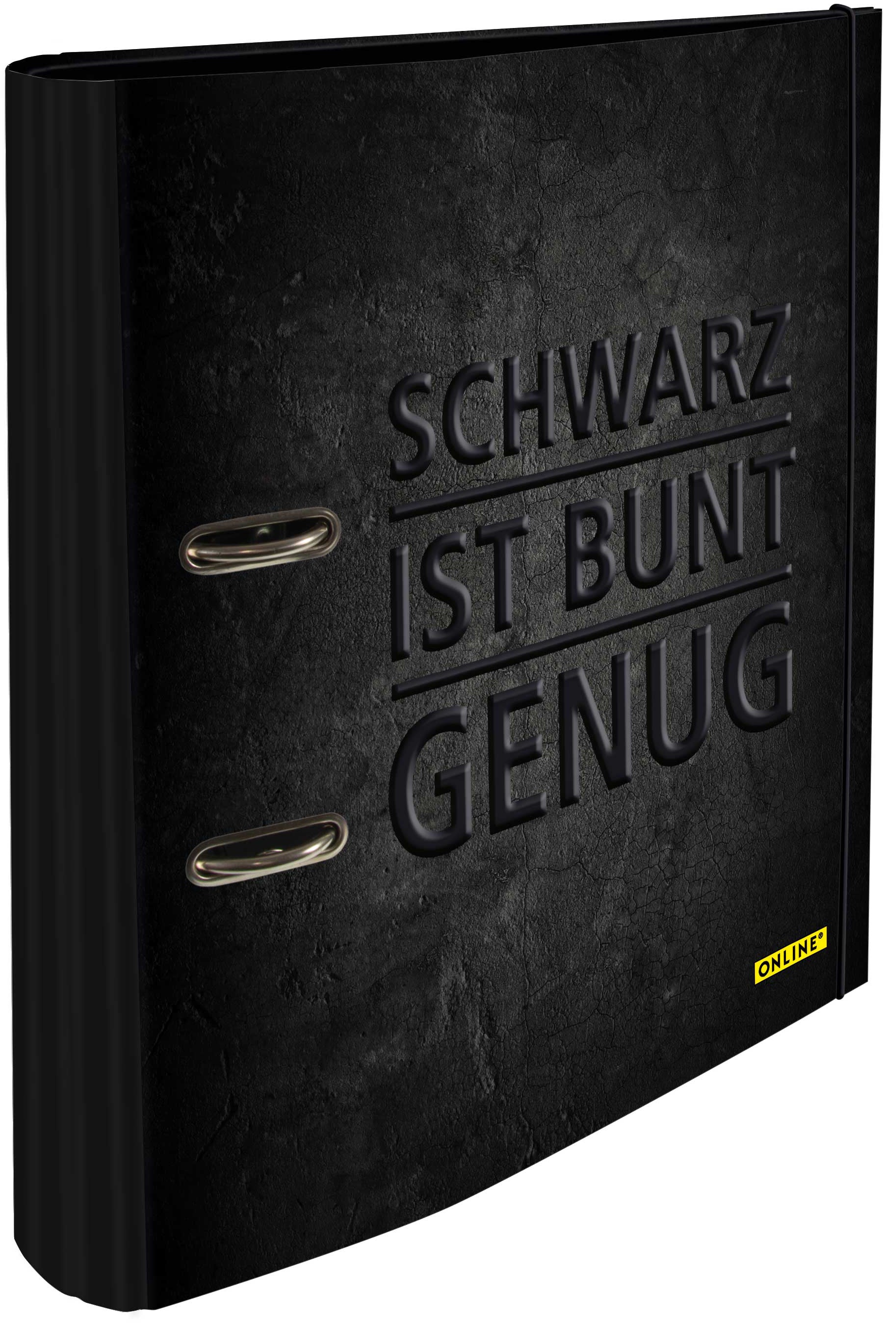 ONLINE Ordner Schwarz 7cm 10123/6 mit Gummiband