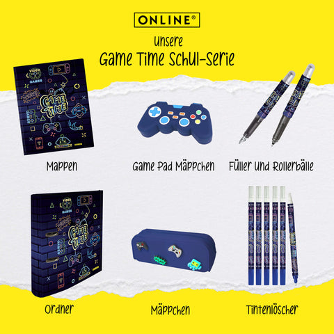ONLINE Ordner Game Time 7cm 10140/6 mit Gummiband A4