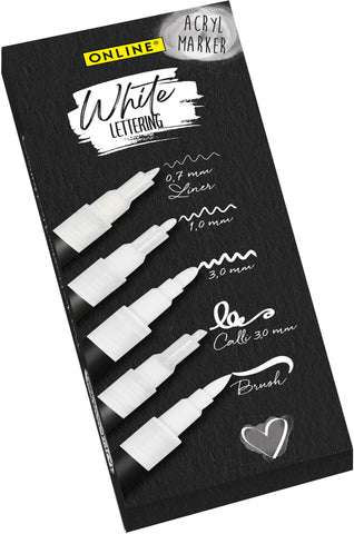 ONLINE White Lettering Set 18511 5-teilig