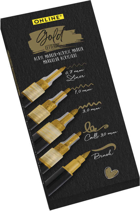 ONLINE Gold Lettering Set 18517 5-teilig