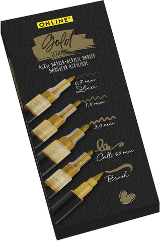 ONLINE Gold Lettering Set 18517 5-teilig