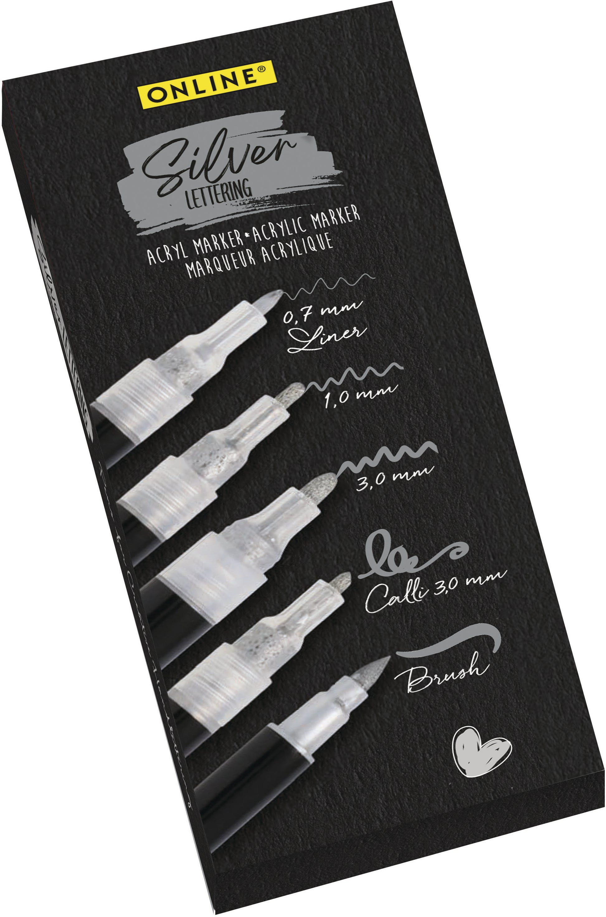 ONLINE Silver Lettering Set 18518 5-teilig