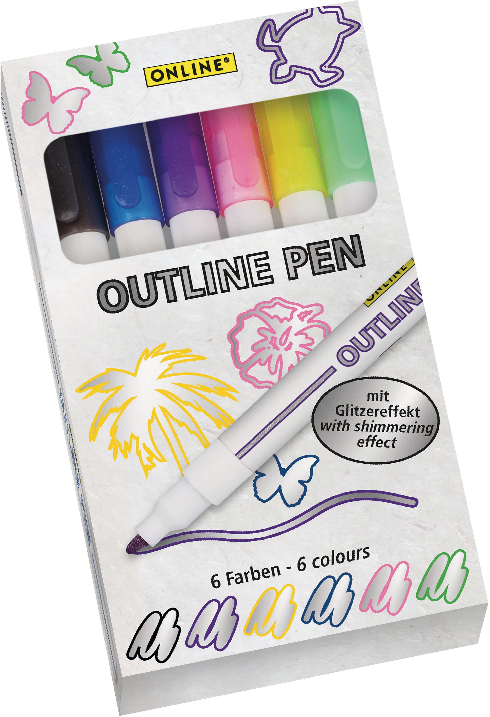 ONLINE Outline Marker 18616 6 Farben