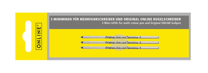 ONLINE Kugelschreiber-Minen M 40012/3 Black 3 Stück