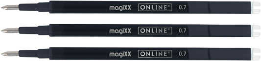 ONLINE Gel-Mine MagiXX 0.7mm 40161/3 schwarz, Tag-Bag 3 Stück