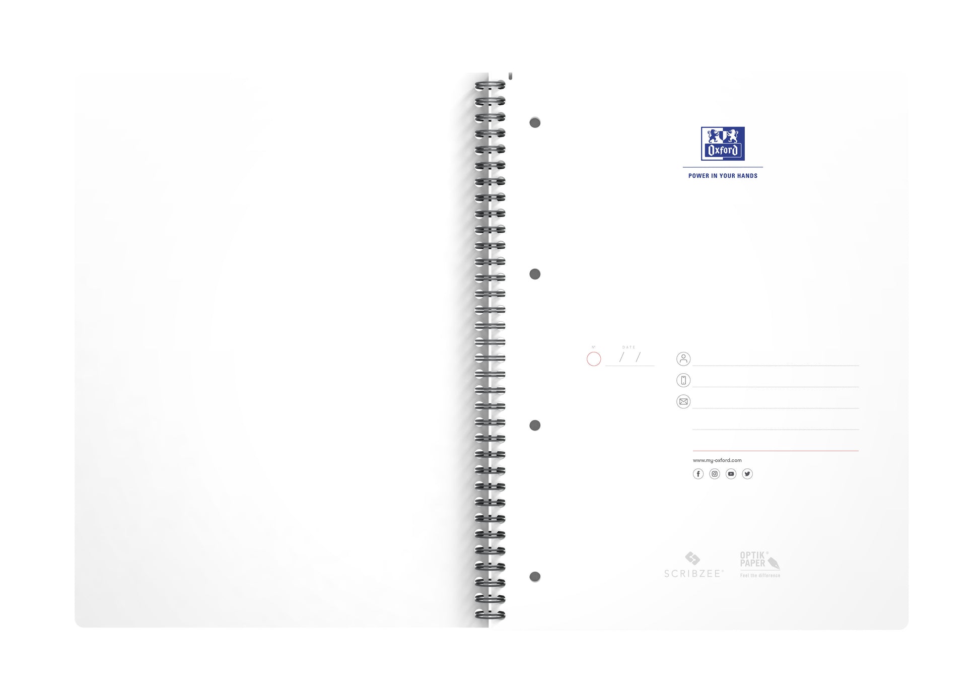 OXFORD Collegeblock A4+ 100050227 liniert 8mm, 90g 70 Blatt