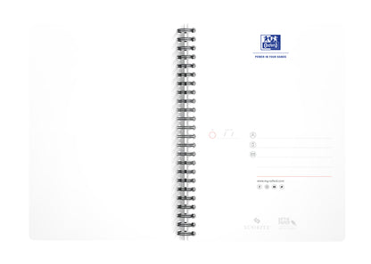 OXFORD Spiralbuch Smart Black A5 100103627 liniert 6mm, 90g 90 Blatt