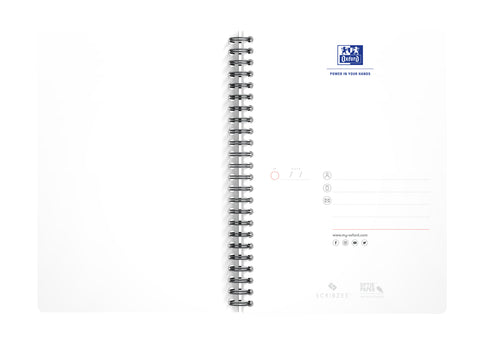 OXFORD Spiralbuch Smart Black A5 100103627 liniert 6mm, 90g 90 Blatt