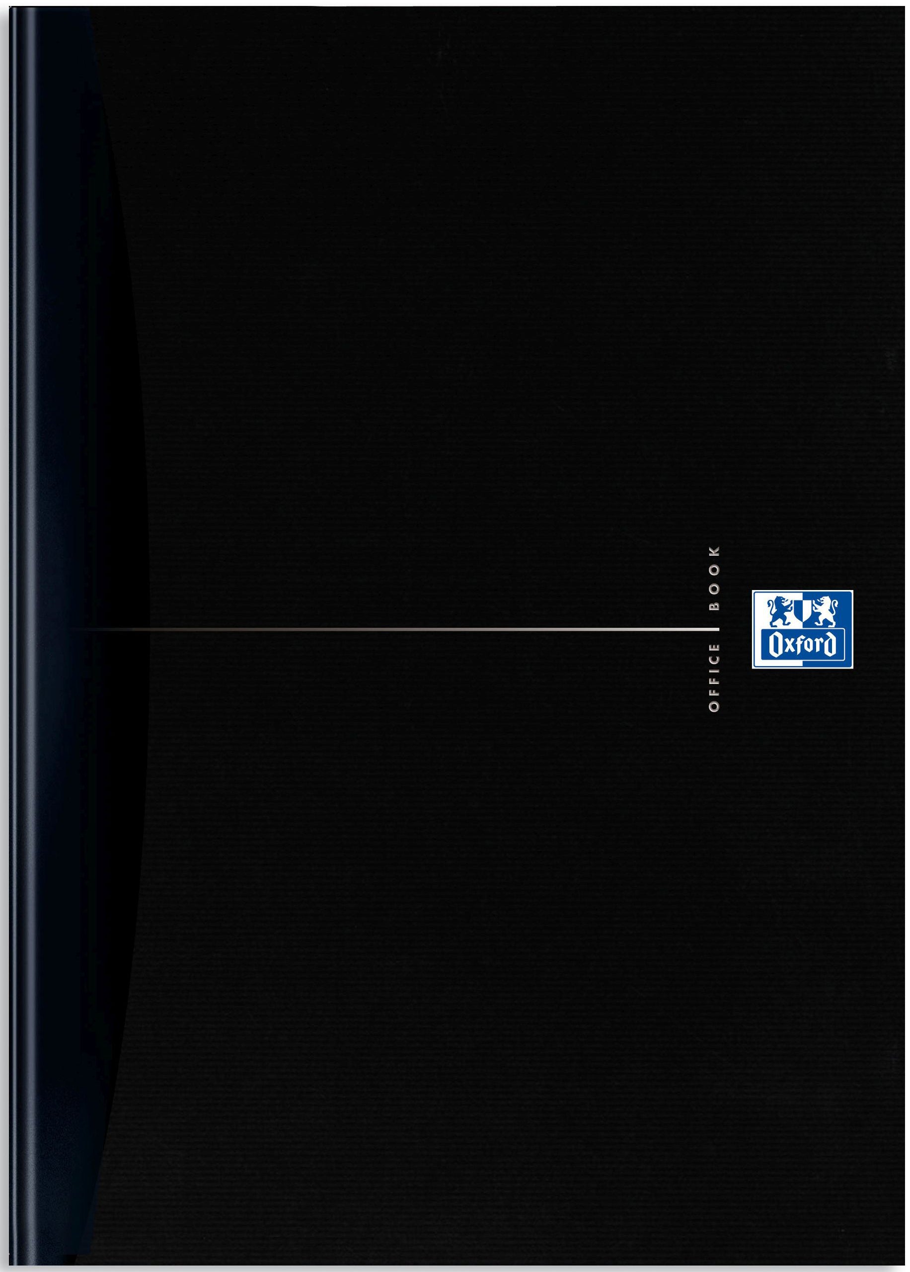 OXFORD Office-Notizbuch A4 100104227 schwarz, kariert 5mm 96 Blatt