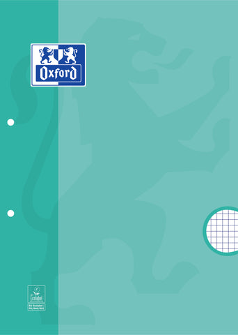 OXFORD Notizblock A4 400075509 kariert 5mm, ass. 100 Blatt