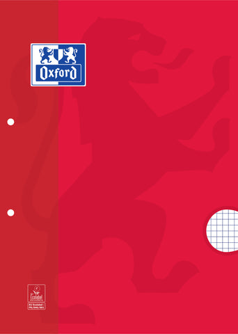 OXFORD Notizblock A4 400075509 kariert 5mm, ass. 100 Blatt