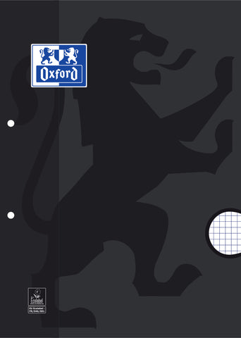 OXFORD Notizblock A4 400075509 kariert 5mm, ass. 100 Blatt