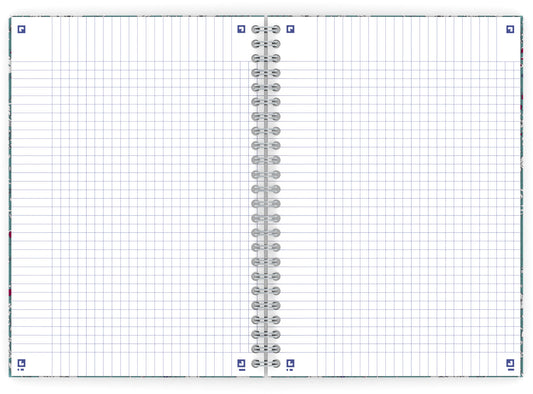 OXFORD Spiralbuch ForMe Floral A5 400094951 kariert 5x5mm, 90g 60 Blatt