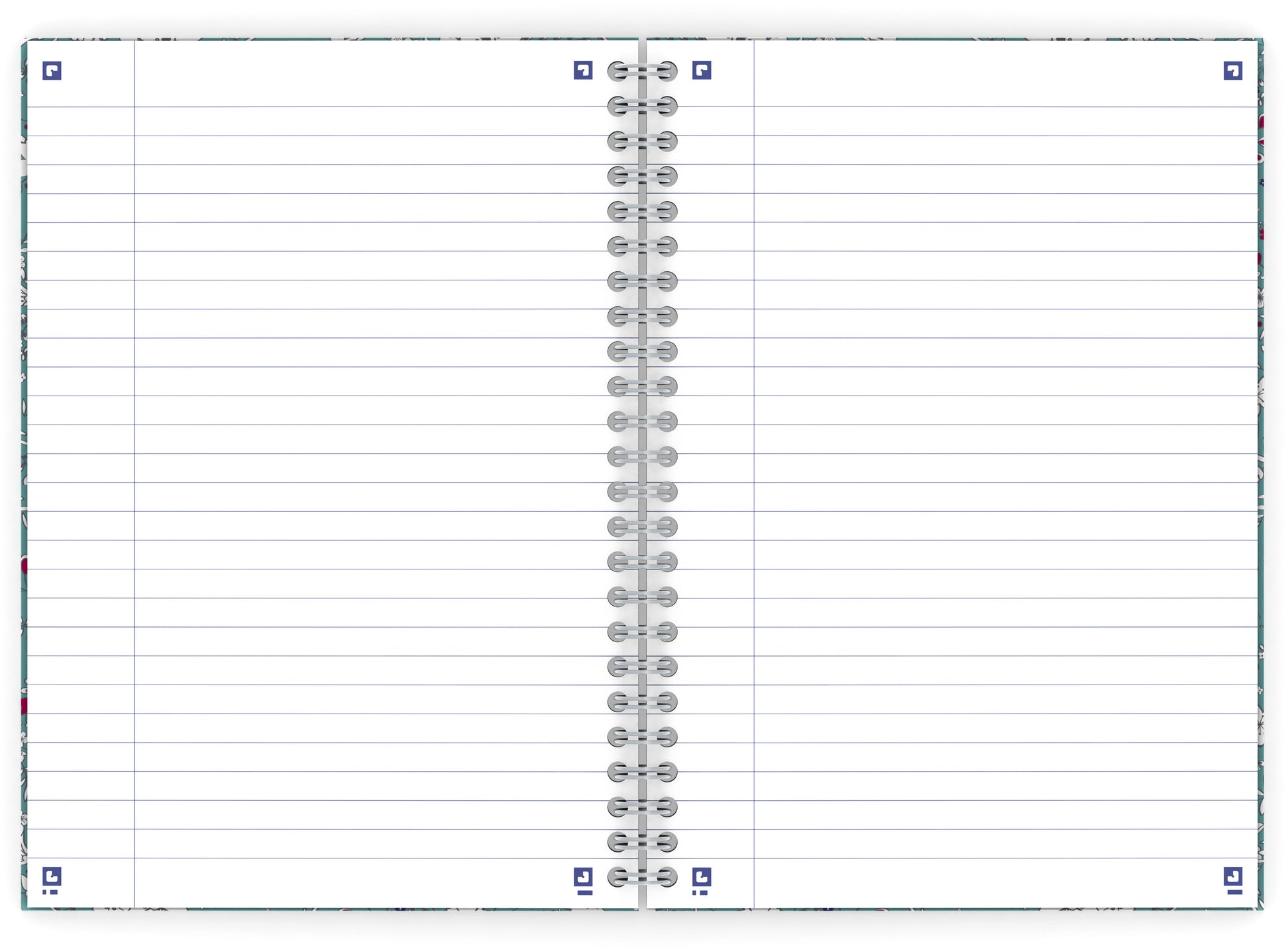 OXFORD Spiralbuch ForMe Floral A5 400094953 liniert 7mm, 90g 60 Blatt