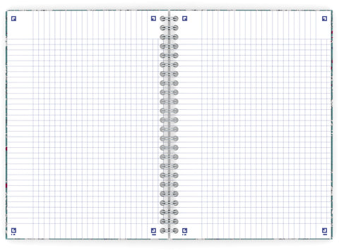 OXFORD Spiralbuch ForMe Floral B5 400094955 kariert 5x5mm, 90g 60 Blatt
