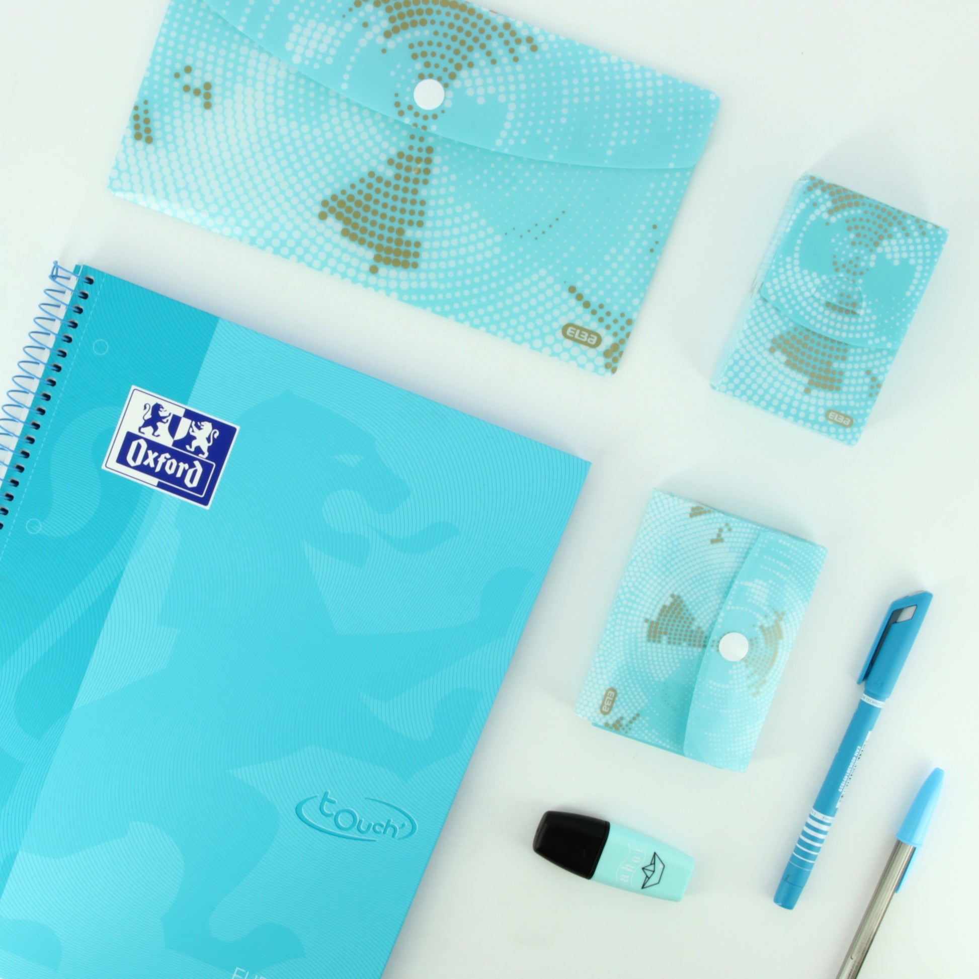 OXFORD Spiralbuch A4+ 400107010 kariert 5mm past.blau 80 Blatt