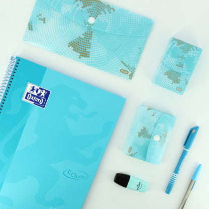 OXFORD Spiralbuch A4+ 400107010 kariert 5mm past.blau 80 Blatt