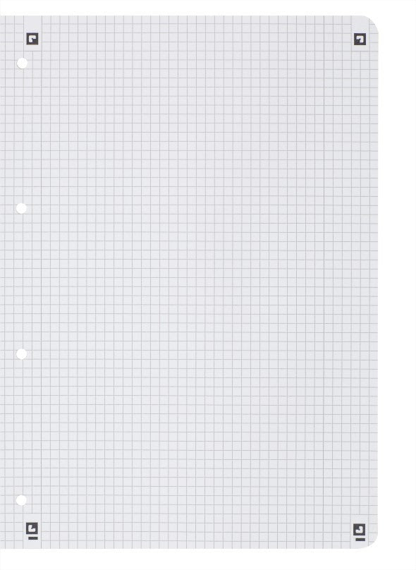 OXFORD Collegeblock Touch A4+ 400121610 schwarz, kariert 90g 80 Blatt