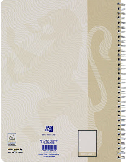 OXFORD Collegeblock TOUCH A4+ 400132395 dotted, light stone 80 Blatt