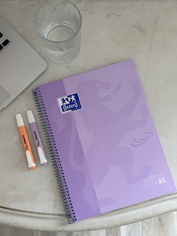 OXFORD Spiralbuch A4+ 400138325 liniert pastelllila 80 Blatt