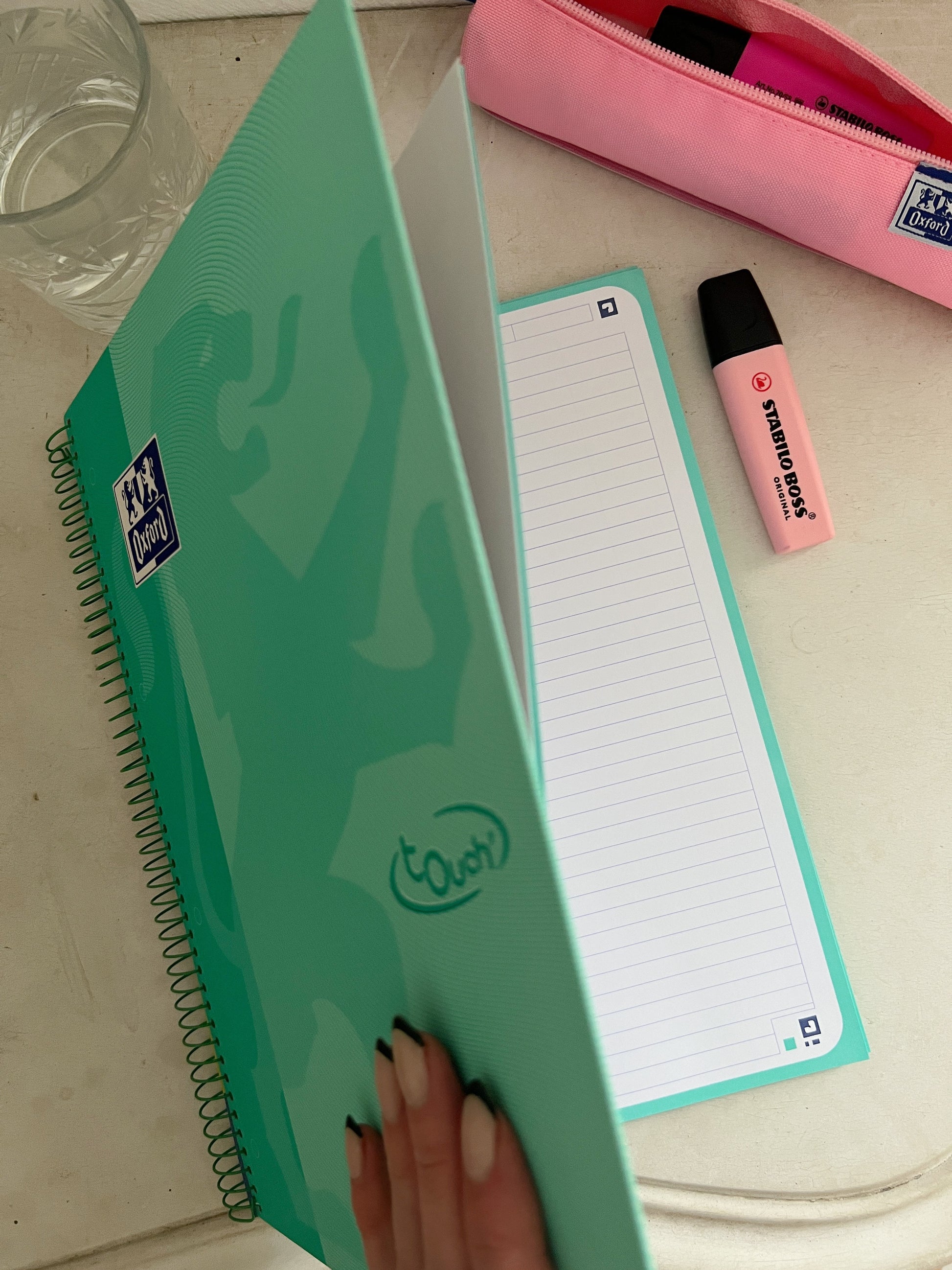 OXFORD Spiralbuch A4+ 400138326 liniert pastellmint 80 Blatt