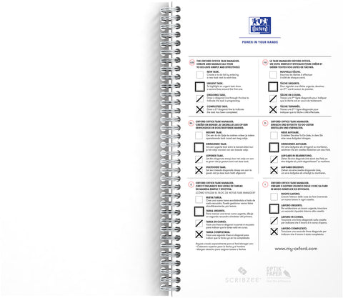 OXFORD Task Manager 141x246mm 400184966 liniert, aqua 115 Blatt