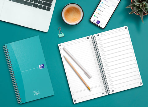 OXFORD Task Manager 141x246mm 400184966 liniert, aqua 115 Blatt