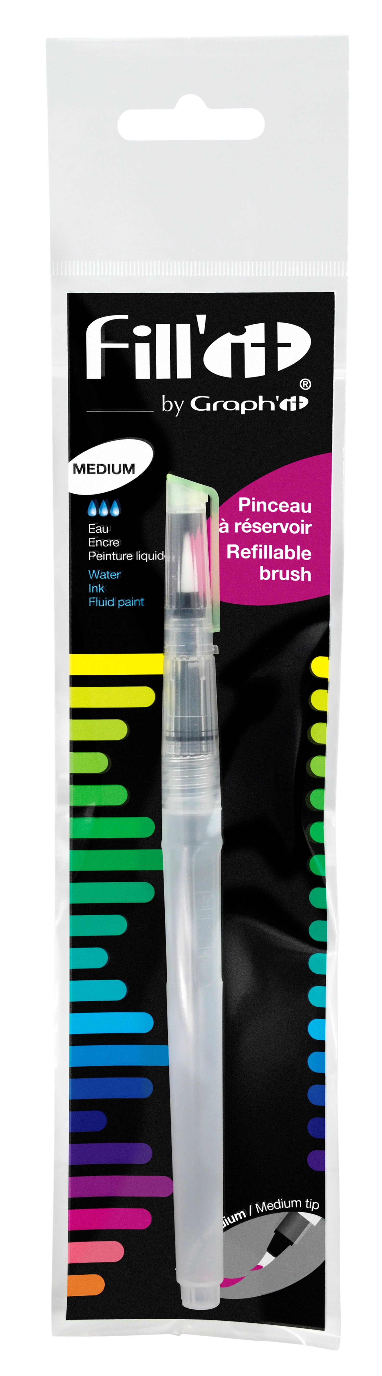 FILL’IT PINCEAU A RESERVOIR RECHARGEABLE POINTE MEDIUM