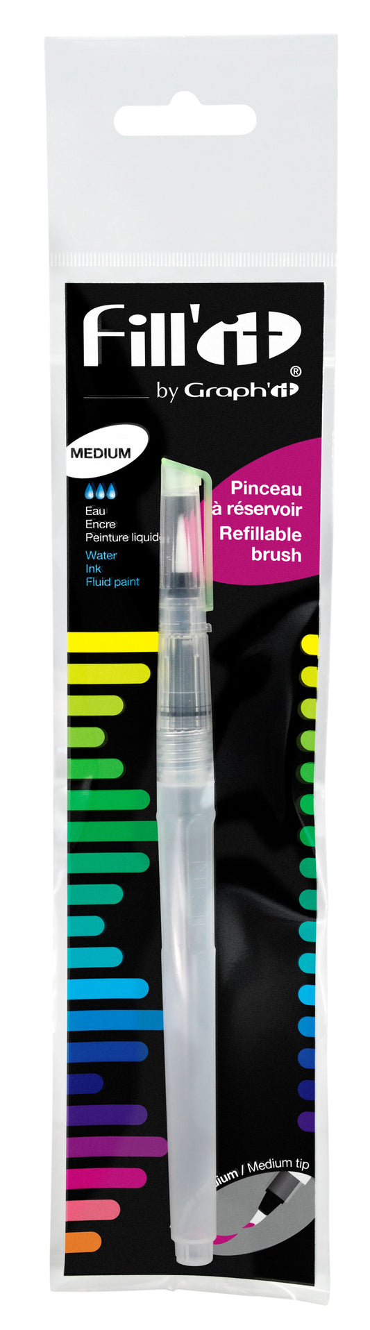 FILL’IT PINCEAU A RESERVOIR RECHARGEABLE POINTE MEDIUM